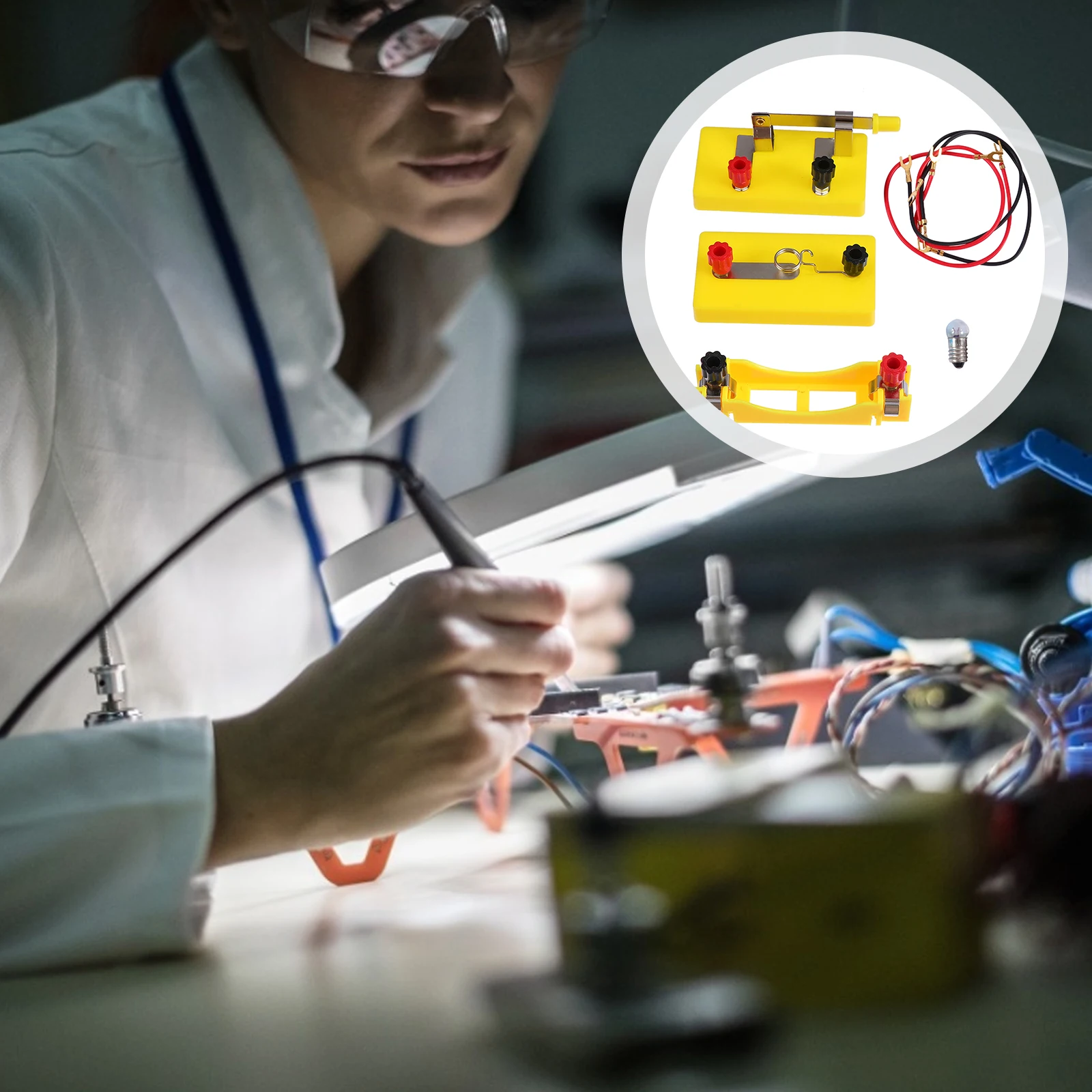 

Circuit Experiment Box Physics Kit Простые электрические эксперименты Пластиковая серия и параллельный студент