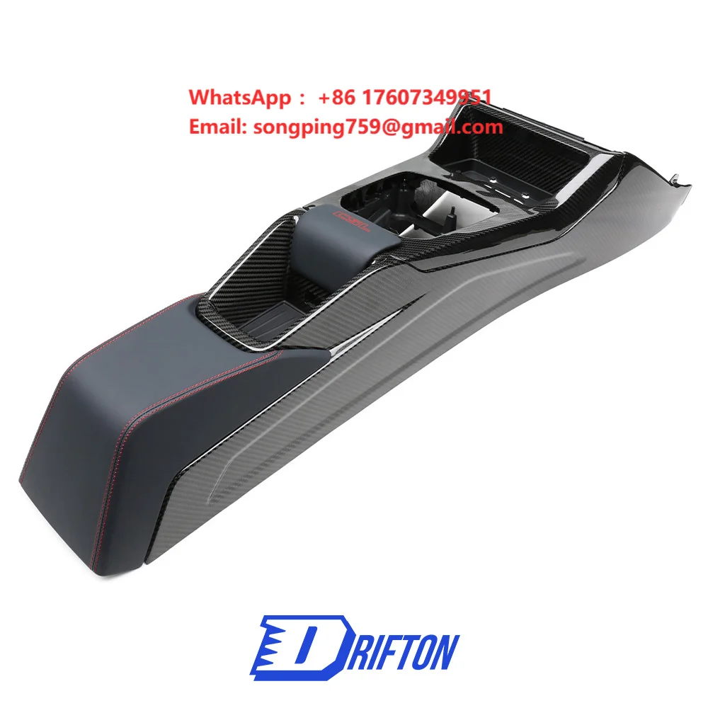 Dry Carbon Fiber Center Console Assemble for BMW G87 M2 2023-2027 CS Style Interiors Kits Arm Rest Lightweight Upgrade