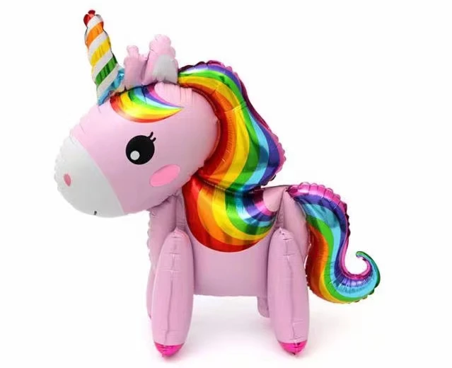 Selbst Stehenden Einhorn Ballons Geburtstag Dekorationen für Mädchen Einhorn Mylar Ballon Party Dekorationen kinder Tag Dekorationen – Detail 9
