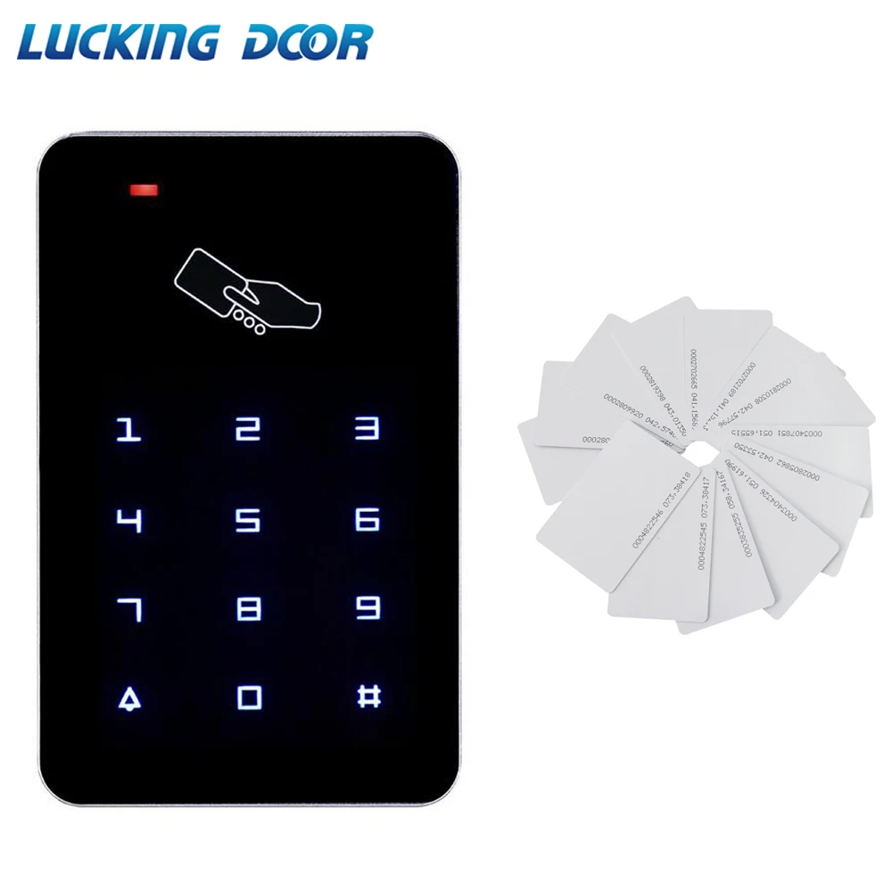 

125khz RFID Digital Keypad Access Control System Door Lock Controller RFID card reader w/ 10pcs TK4100 key