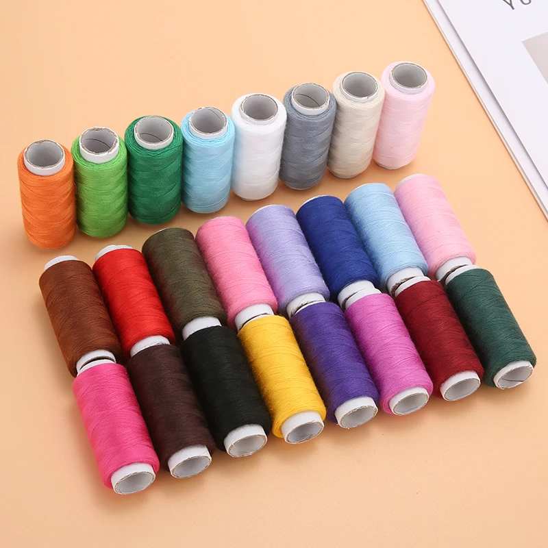 10/24 Colour Polyester Machine Embroidery Sewing Threads Hand Sewing Thread Craft Patch Steering Wheel Sewing Supplies