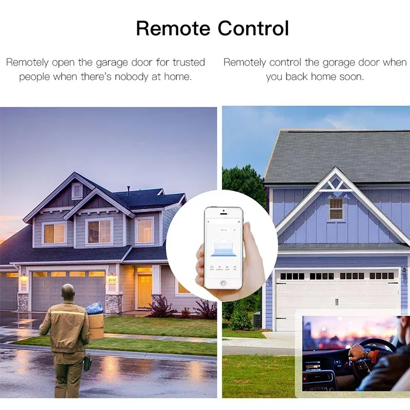 WiFi Smart Garage Door Controller Open Close Monitor Sensor Detector, Tuya Smart Life Wireless Remote Control Alexa Google Home