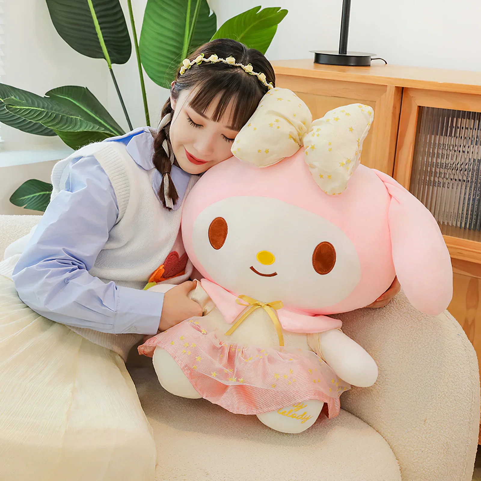 Sanrio Hello Kittty Thookromiぬいぐるみ、ビッグカワイイkcat plushies、ソフトぬいぐるみラグドール、漫画ソファ枕、クリスマスギフト、50cm