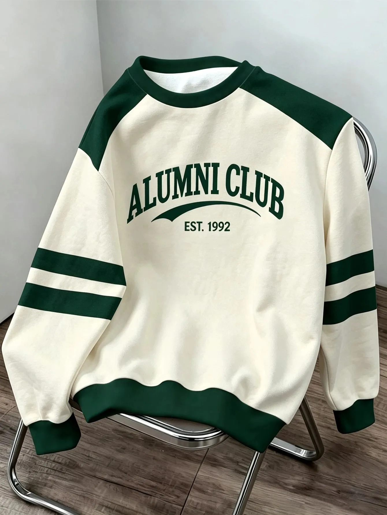 Fall/Winter Men's Round-neck Sweatshirt with Letter Print - Comfortable Soft Casual Fashionable Streetwear for Men