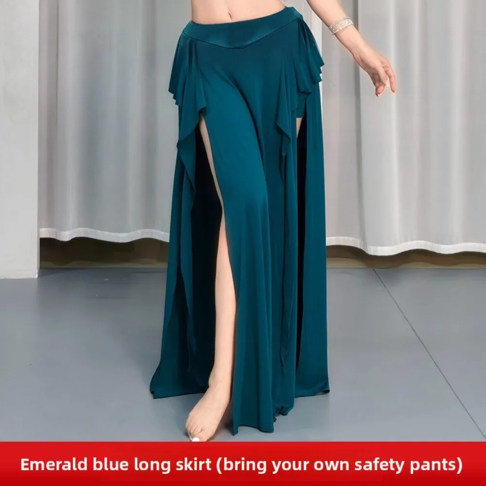 ベリーダンスロングスカート - オリエンタルダンスやコスチュームパフォーマンス用の伸縮性があり快適な練習着