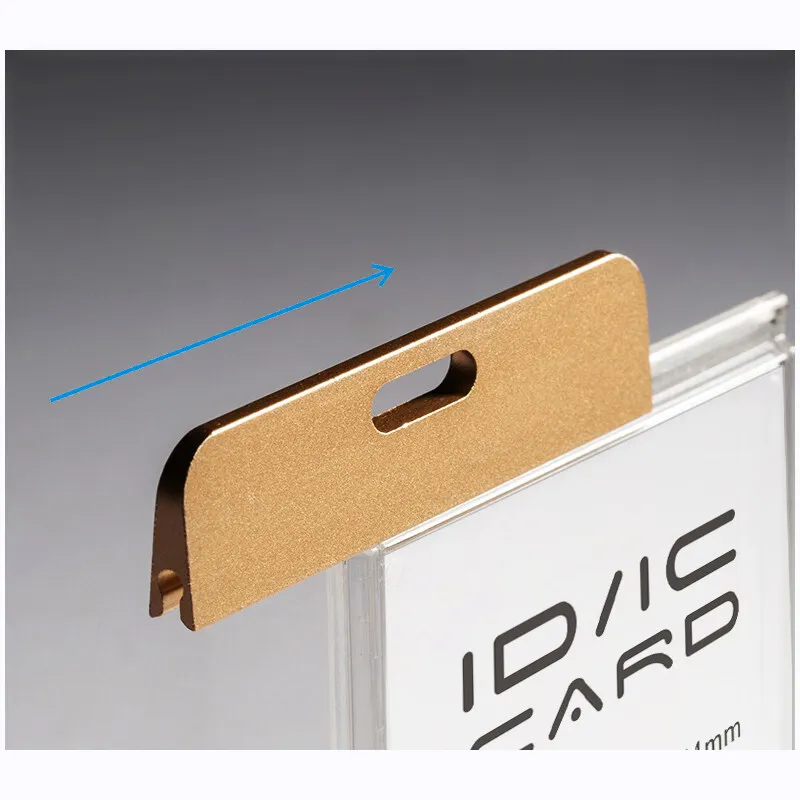 High Quality Transparent Acrylic Business Work Card ID Badge Holder with Lanyard Office School Supplies