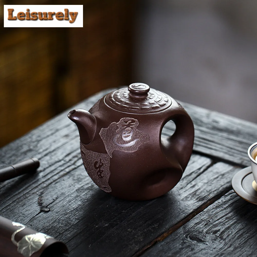 

360ml Yixing Purple Clay Teapot Famous Artists Handmade Tea Pot Kettle Tea Infuser Chinese Raw Ore Zisha Teaware Tea Set Gifts