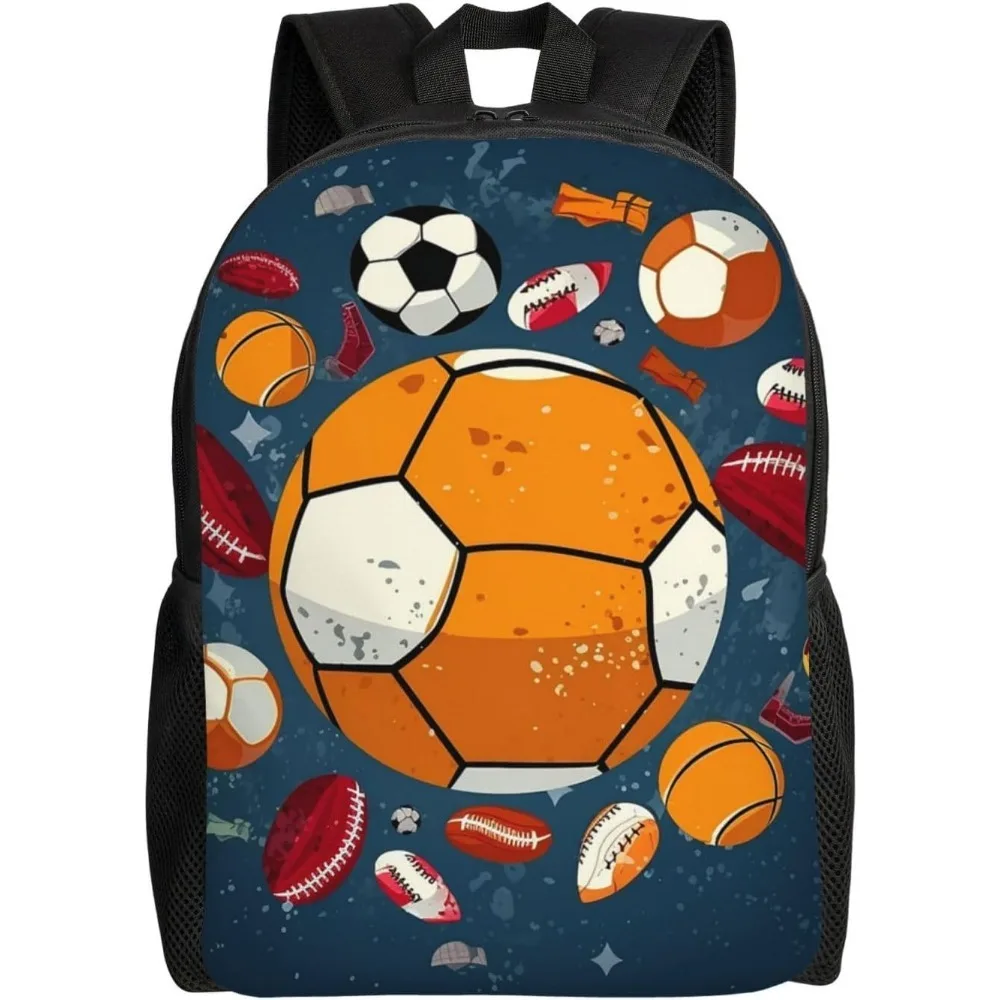 

Backpack Travel Laptop Backpack For Men Women Lightweight Rucksack Sports Ball Design Casual Daypack