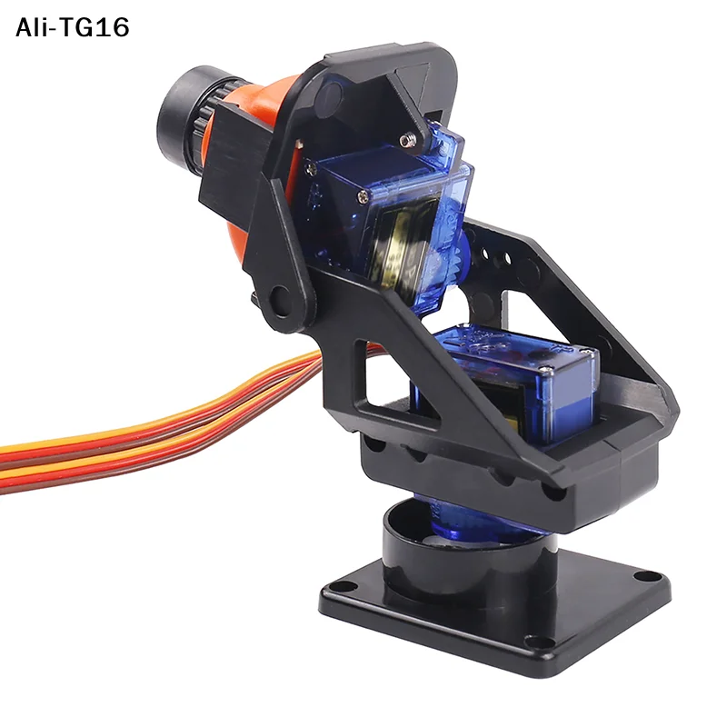 1Set SG90 MG90s 9g Steering Gear Pan Tilt Two Axis PTZ Ultrasonic Aerial Model Camera Mount FPV Gimbal Camera Support Fittings