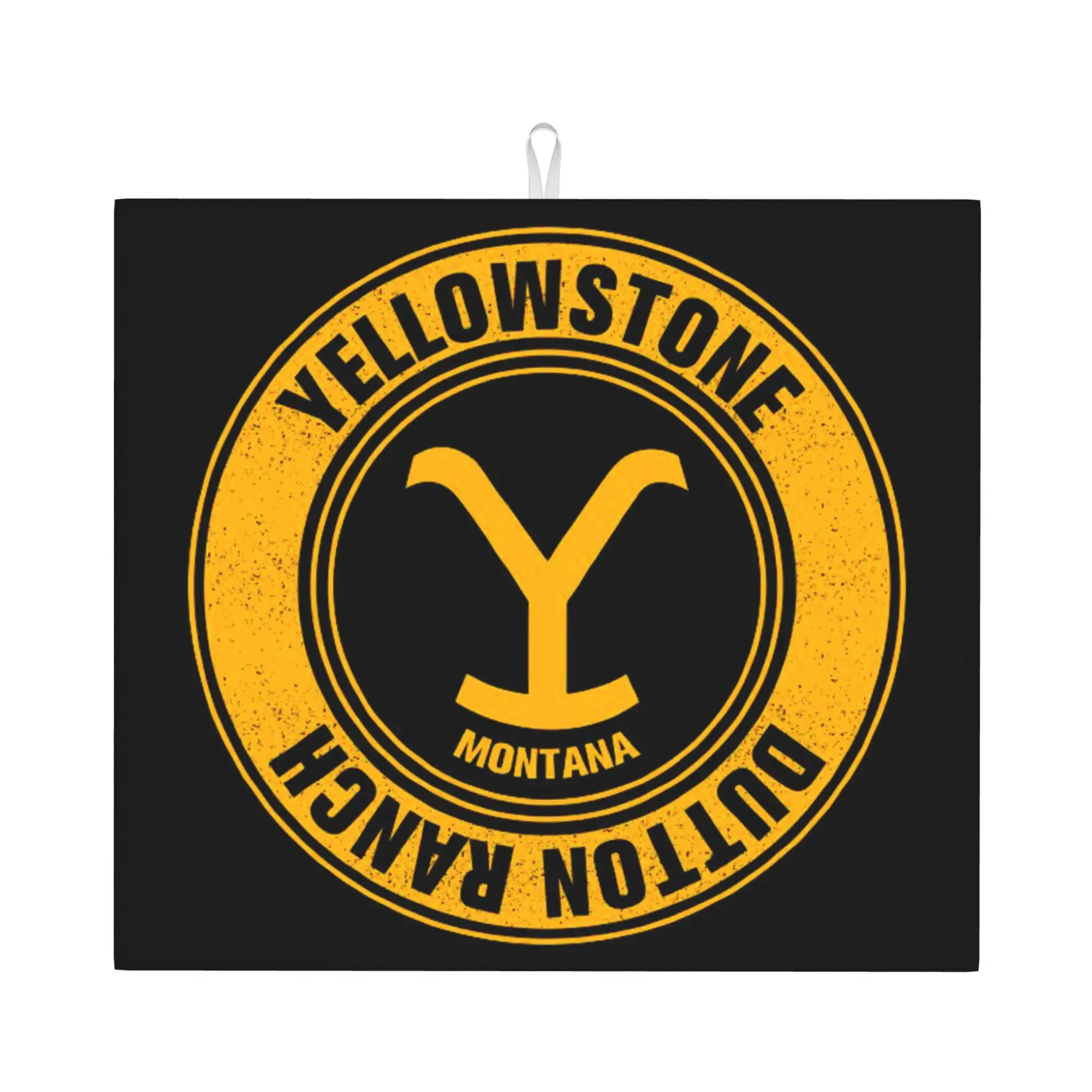 Yellowstone Dutton Ranch Drying Mat For Kitchen Waterproof Non‑Slip Oil Proof Reusable  Bathroom Countertop Protector Mat