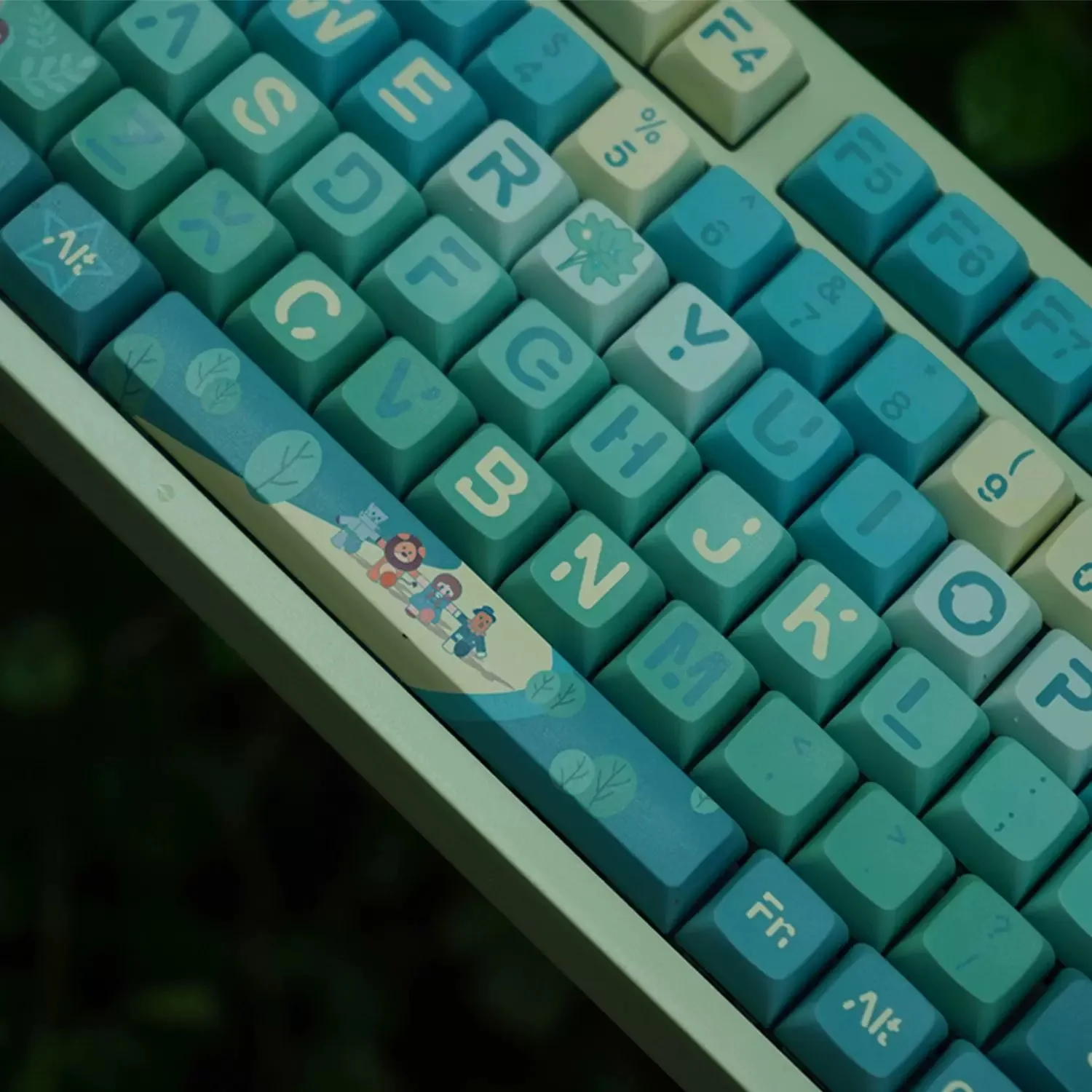 The Wizard of Oz Theme Keycaps مجموعة كاملة 127 مفتاحًا XDA Profile PBT Dye Sub Keycap للوحة المفاتيح الميكانيكية MX