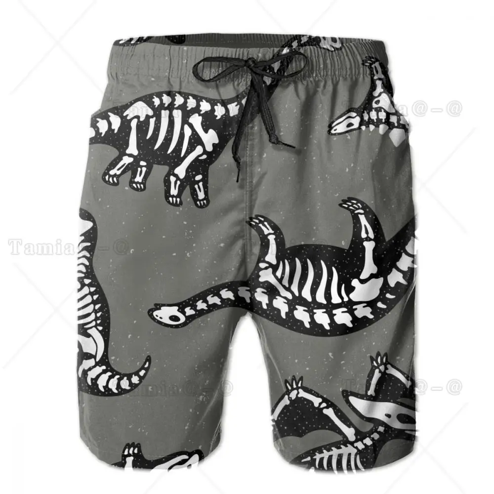 Costume da bagno da uomo ad asciugatura rapida con stampa di dinosauri pantaloncini da spiaggia traspiranti costumi da bagno maschili Sexy estivi