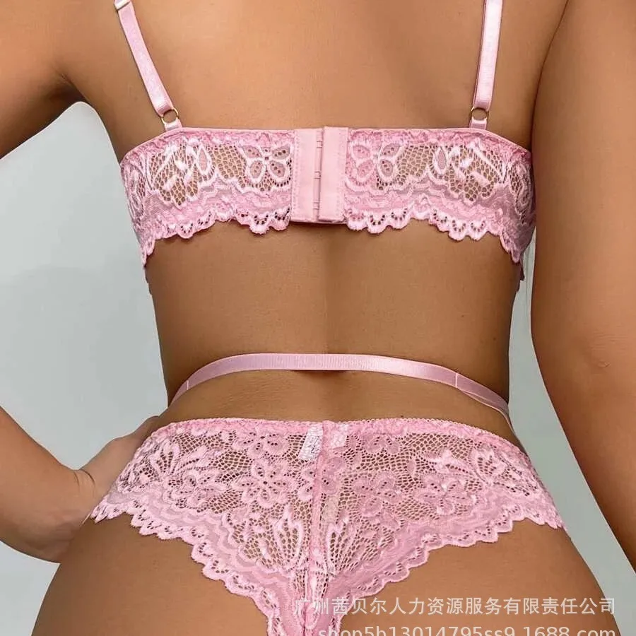 1018 الأوروبي الدانتيل مجموعة الملابس الداخلية 2 قطعة مفتوحة المنشعب الملابس الداخلية سهلة الوصول شير دور اللعب الزفاف حجم كبير أزياء المرأة