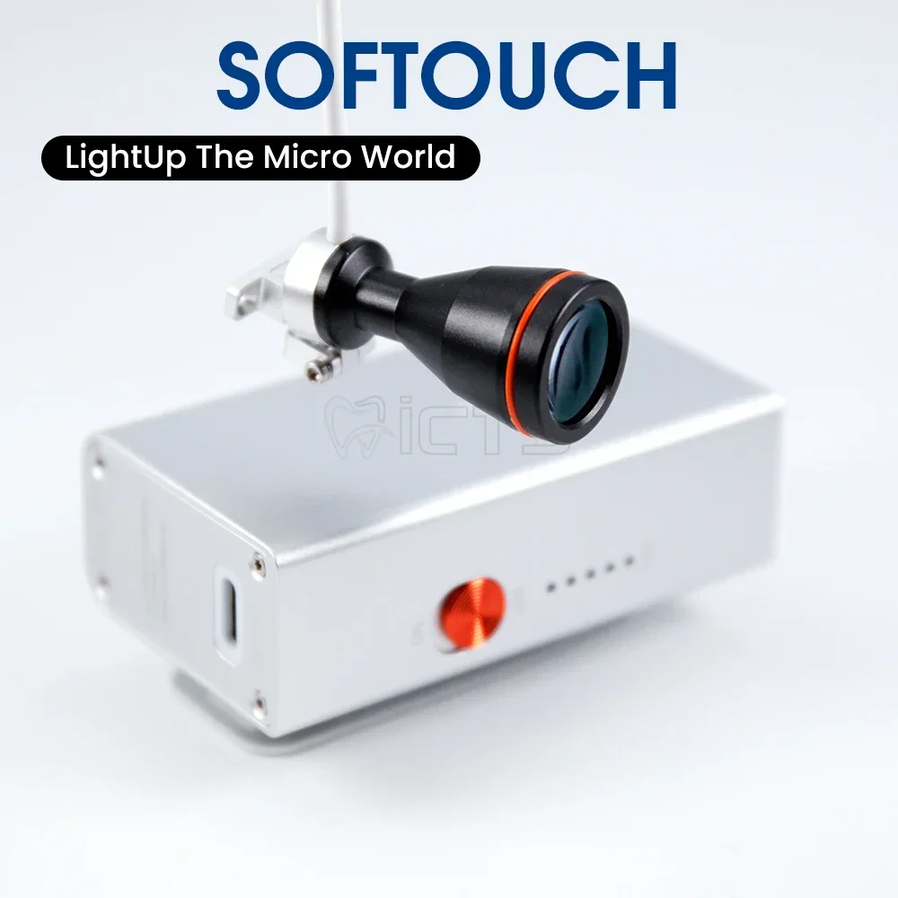 Farol Softouch dental com controle de toque, duração da bateria ultra longa, escurecimento contínuo a cores CRI 90, fonte de luz classe superior