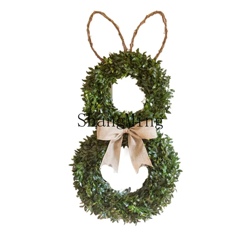 

DSA Easter pattern ear wreath front door pendant independent station wreath window decoration supplies
