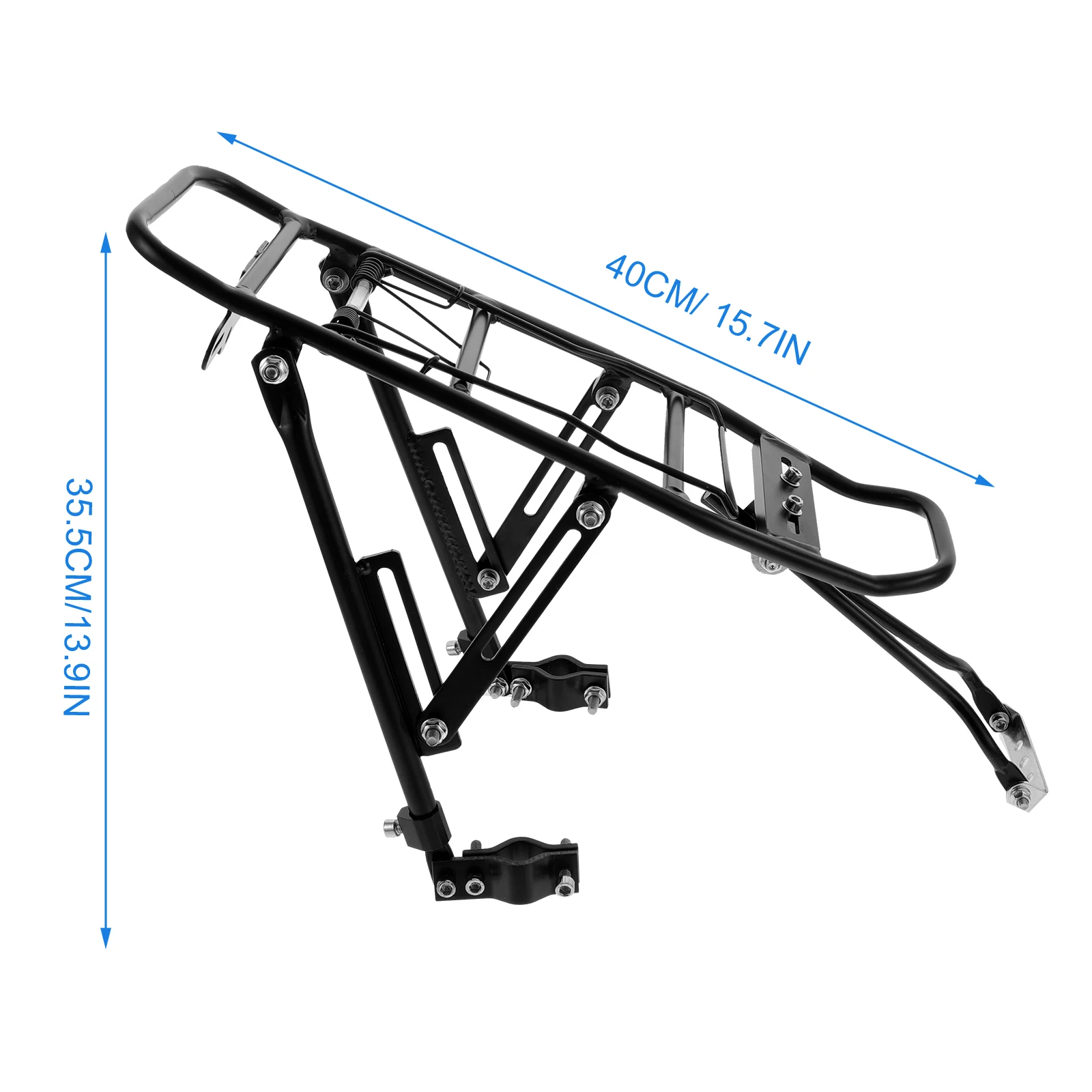 

Bicycle Rear Rack Shelf Carrier Storage Luggage Back Stand Universal Bike Cargo Mountain Road Lightweight Durable Aluminum