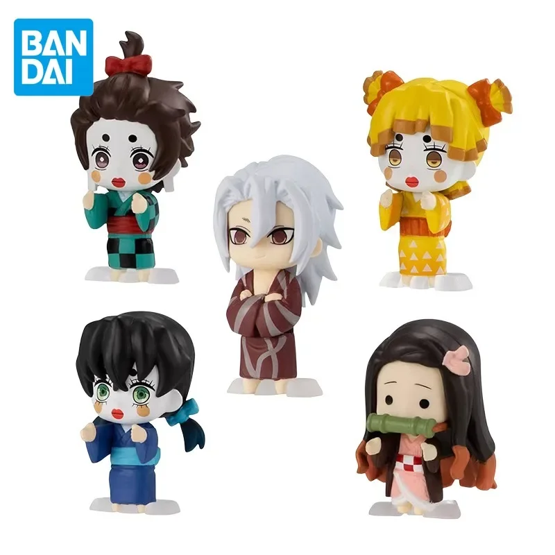 

Bandai Original Gashapon Demon Slayer Anime Figure Obanai Queuing Series 5 Home Ornaments Collectible Birthday Gifts Kids Toys