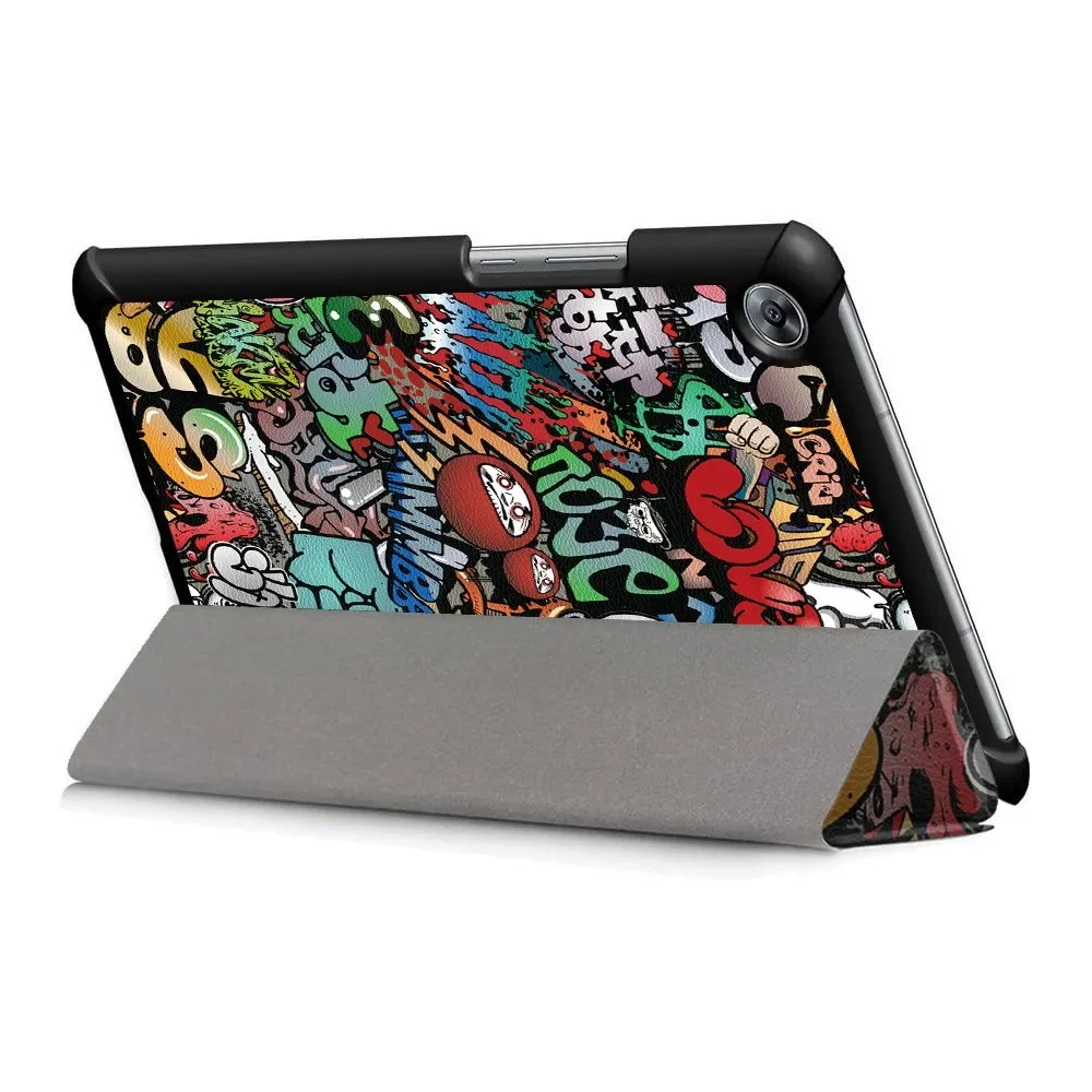 360 Rotating Stand Bracket Flip Leather Case For Huawei MediaPad M5 8.4 SHT-W09 SHT-AL09 Tablet Cover Custer Tri 3 Fold Folio