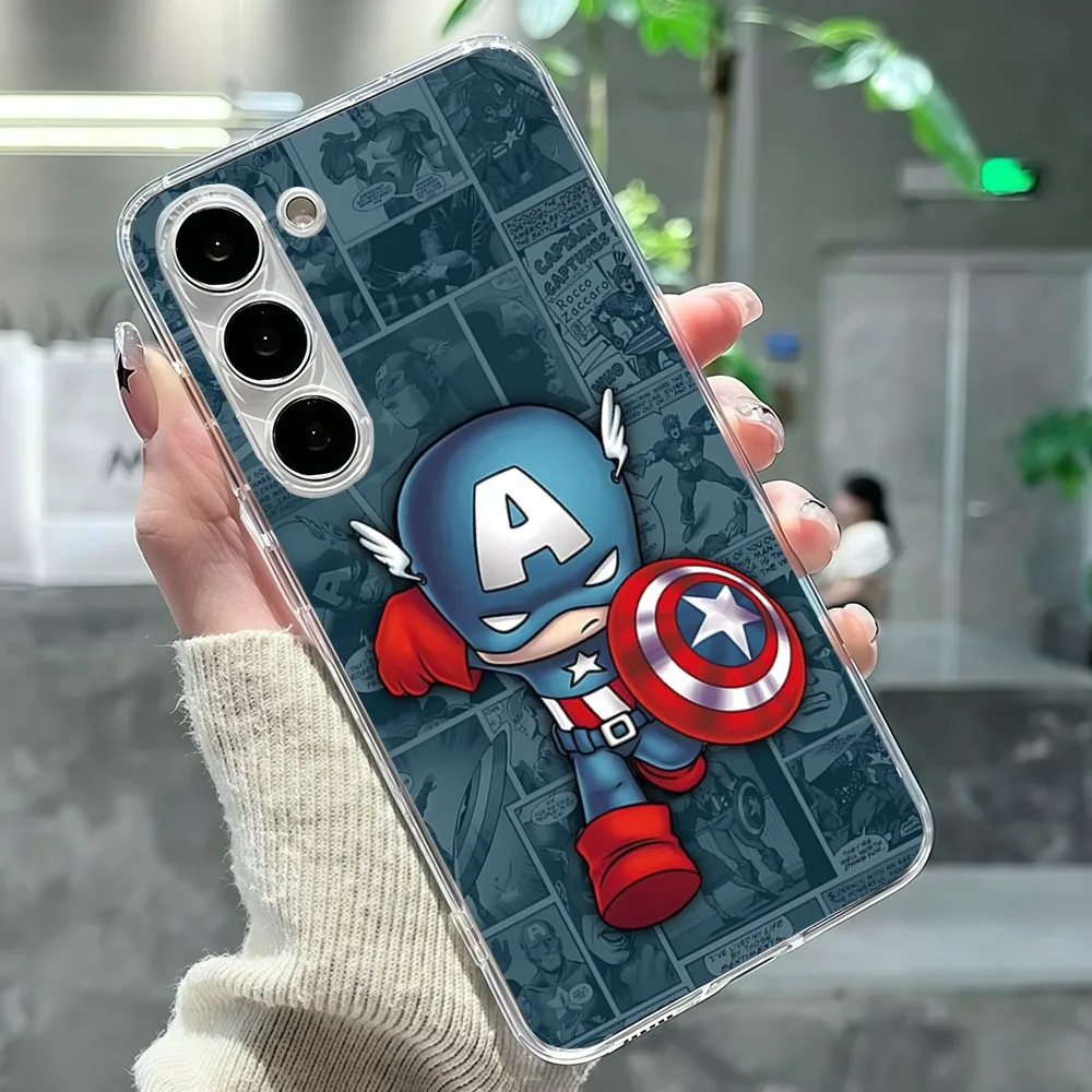 حافظة هاتف كلاسيكية للأفلام C-Captain-A-America لهاتف سامسونج جالاكسي A52 A12 A51 S21 Edge S22 ULTRA S23 S20LITE Plus Ultra Transparen #2
