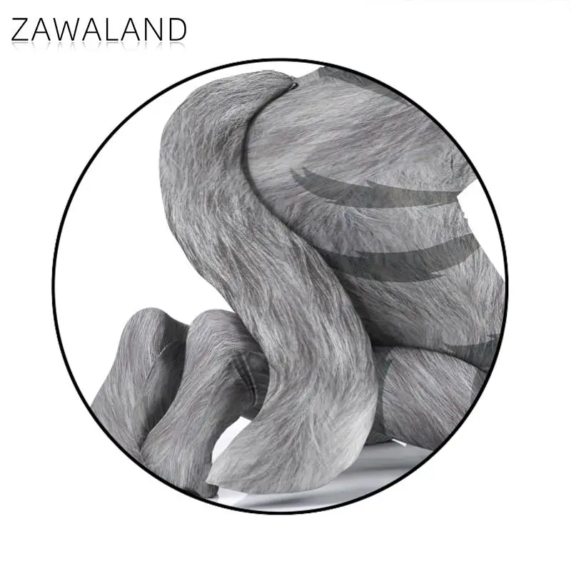 Zawaland 3D Texture พิมพ์สัตว์คอสเพลย์ผู้ชายบอดี้สูทหางเป้าซิปผู้หญิง Jumpsuits Catsuit ชุด Zentai