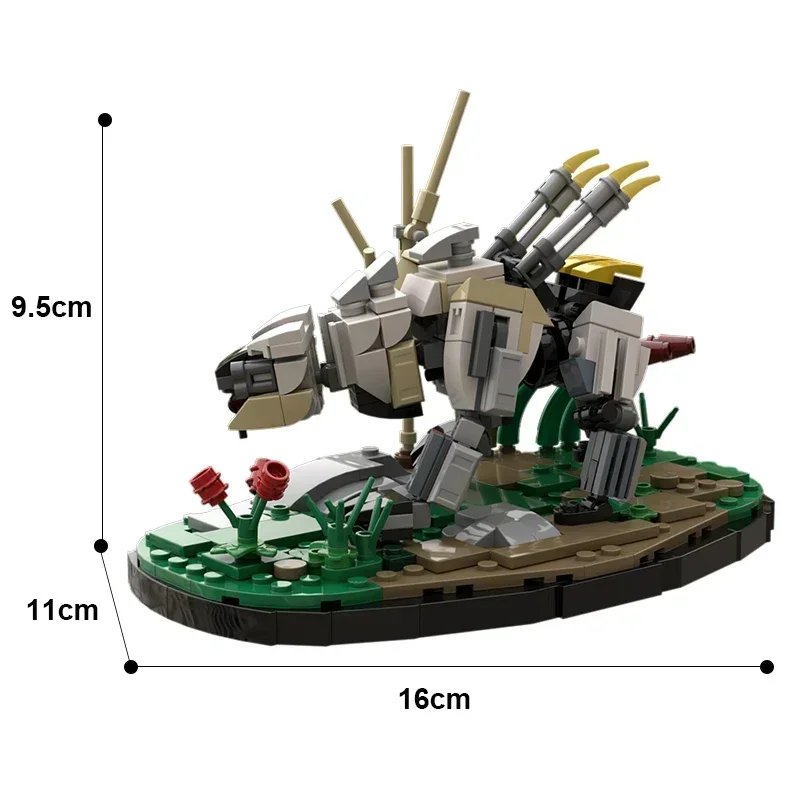 Moc Horizon Zero Dawned Game Series Monster Building Block Model Observer Monster Robot Bricks Juguetes Toy Children Gift