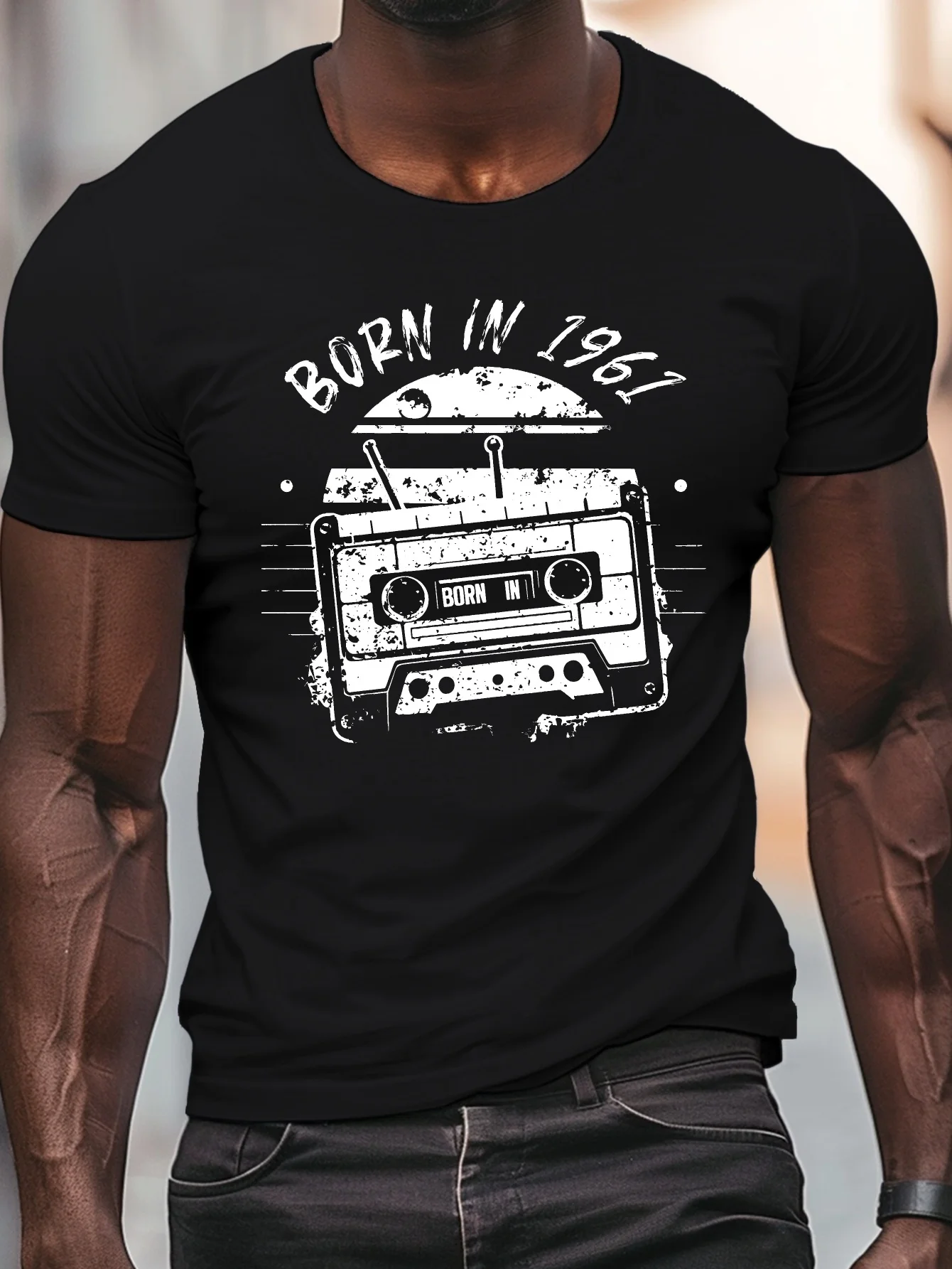 Men's Casual Crew Neck T-Shirt with 