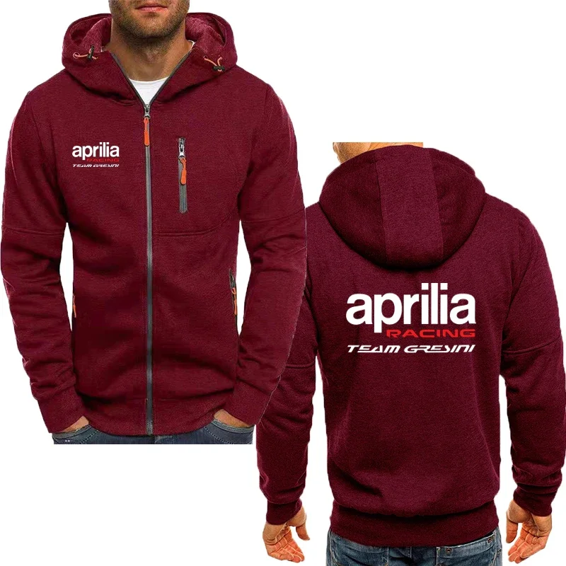 2024 Aprilia Racing RSV4 Men's Hoodie with High-Quality Print and Zipper