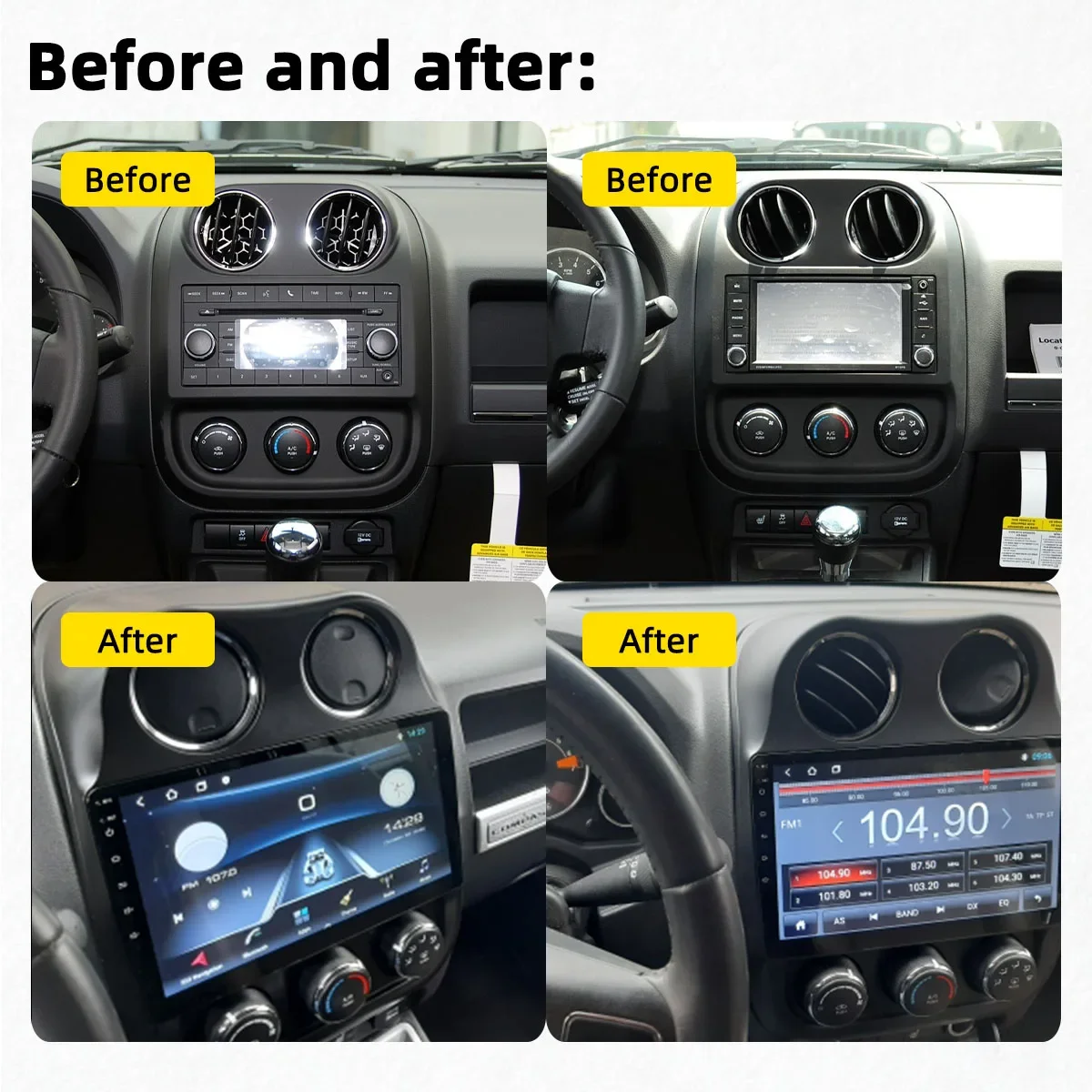 2 din android rádio do carro para jeep compass 2009-2016 tela de navegação gps multimídia player unidade principal de áudio automático autoradio estéreo