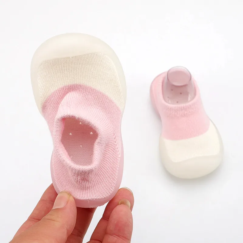 Babyschuhe, Lauflernschuhe, bequem, für Jungen und Mädchen, Kinder, Gummi, weiche, rutschfeste Sohle, Bodenschuhe, Strickstiefeletten – Detail 16