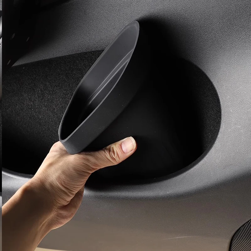 For Tesla Model 3 Y 2025 Car Door Trash Can Eco-Friendly Silicone Door Storage Box Waterproof Garbage Can 2024 Car Accessories