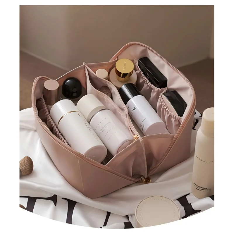 Homefish Organizer Female Toiletry Kit Bag MakeUp Case Storage Pouch Luxury Lady Box, Cosmetic Bag, Organizer Bag For Travel Zip