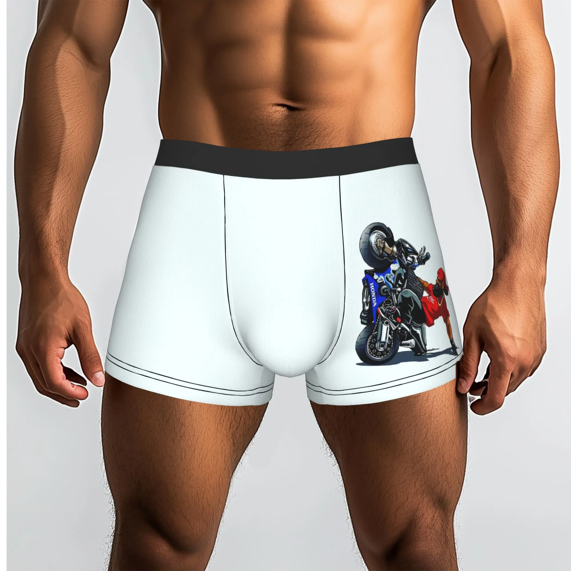 Custom Motorcycle Extreme Sport Boxers Shorts Mens Cartoon Mobile Bicycle Briefs Underwear Fashion Underpants