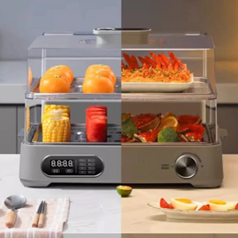 Home Appliances Quick Thermoelectric Steamer Multi-functional Home Appointment Transparent Stainless Steel Steam Pot Kitchen Ste