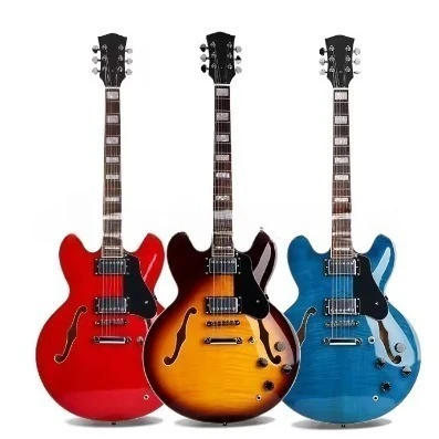 

Электрогитара джазовая с 22 ладами, двойным шейкером и кожаной отделкой в стиле ретро