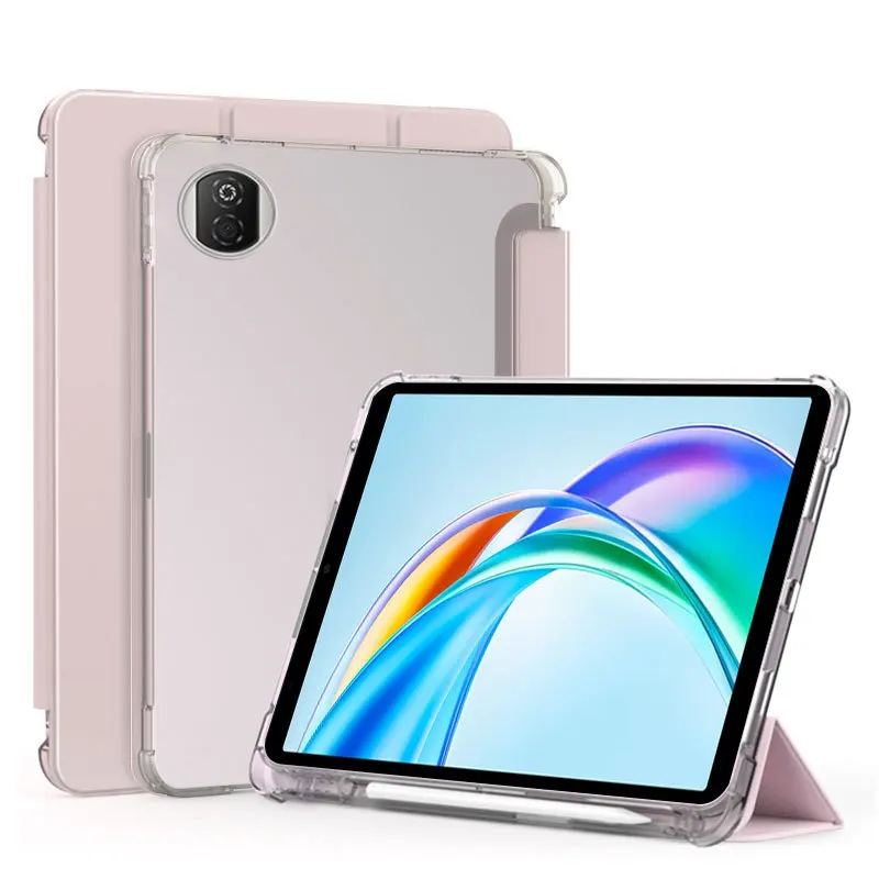

Прозрачный чехол со слотом для ручки для Huawei Honor Pad X7 8,7 дюйма, 2025 г., магнитный тройной защитный чехол с подставкой и защитой от падения
