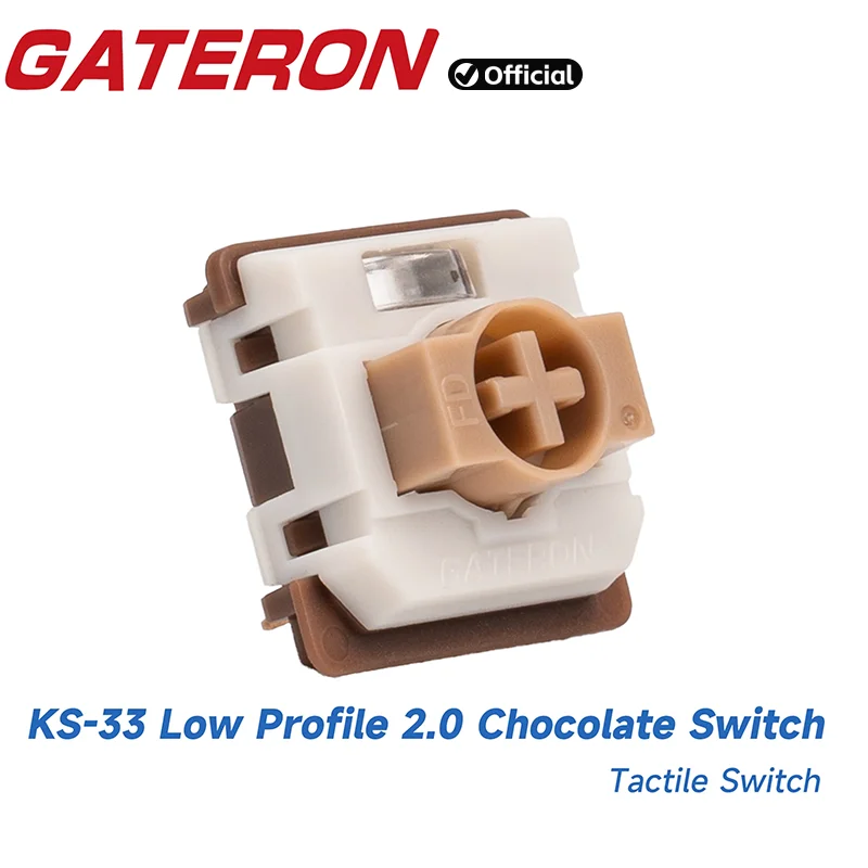 GATERON KS-33 Low Profile 2.0 Chocolate Series Keyboard Switch 3Pin RGB Customized DIY HotSwap Mechanical Keyboard Gaming Office