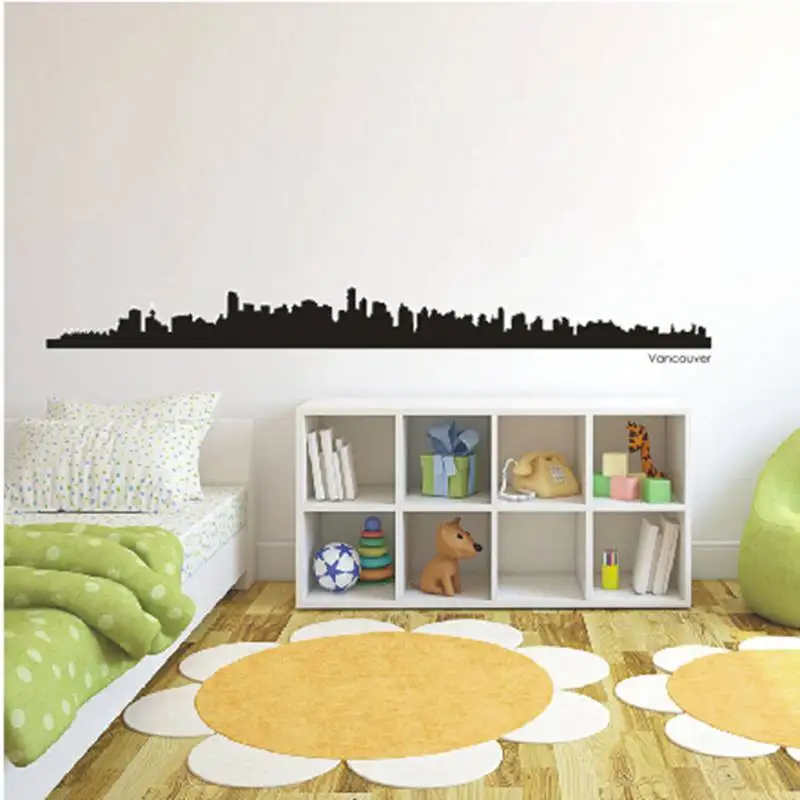 Vancouver Skyline Wall Decall Glass Sticker Vinyl Decor Mural Art Living Room Home Decoration Landmark