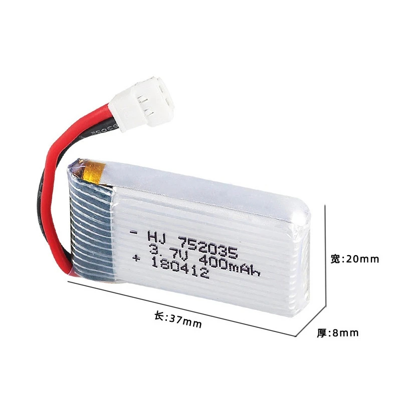 Batería LiPo 3.7V 400mAh para drone X4 H107 – Repuesto - imagen 4