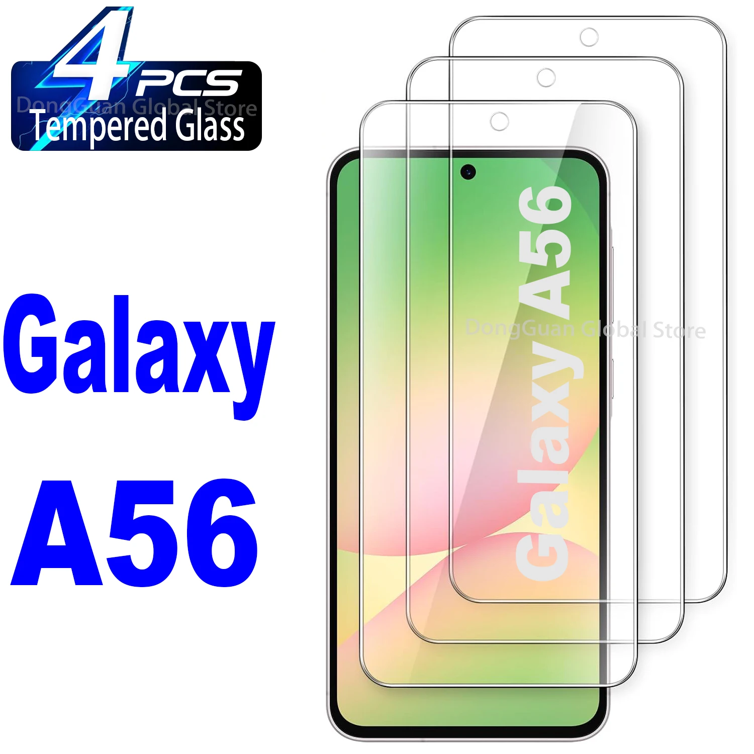 

1/4Pcs Tempered Glass For Samsung Galaxy A56 5G Screen Protector Glass Film