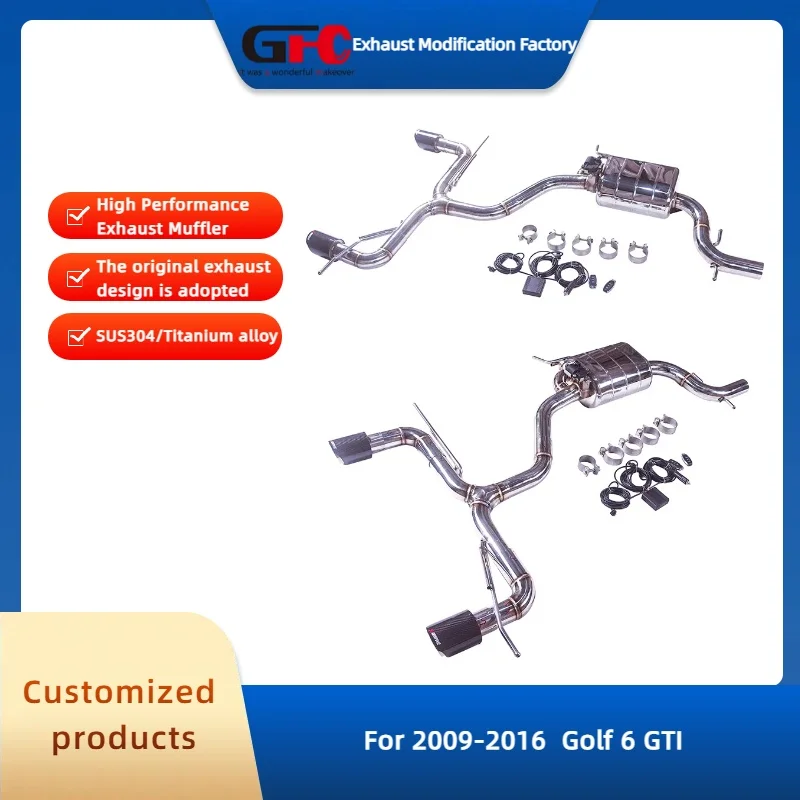 

GFC Catback Valvetronic Exhaust Pipe for Golf 5 5GTI 5R, Golf 6 6GTI,Touran,Seat,Beetle,Scirocco MK5 MK6 Exhaust Muffler System