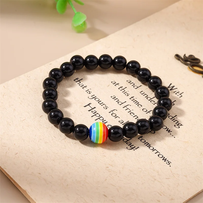 5 Stück/Set, modische, handgefertigte Armbänder mit türkisfarbenen Perlen für Damen und Mädchen, ideal als Schmuckgeschenk für Partys und Festivals. – Detail 10