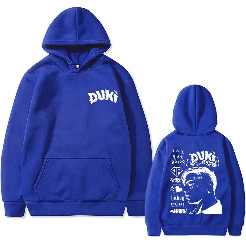 Rapper Duki Music Album Cover Graphic Hoodie Men Women Hip Hop Fashion Vintage Pullover Tracksuit Male Fleece Oversized Hoodies
