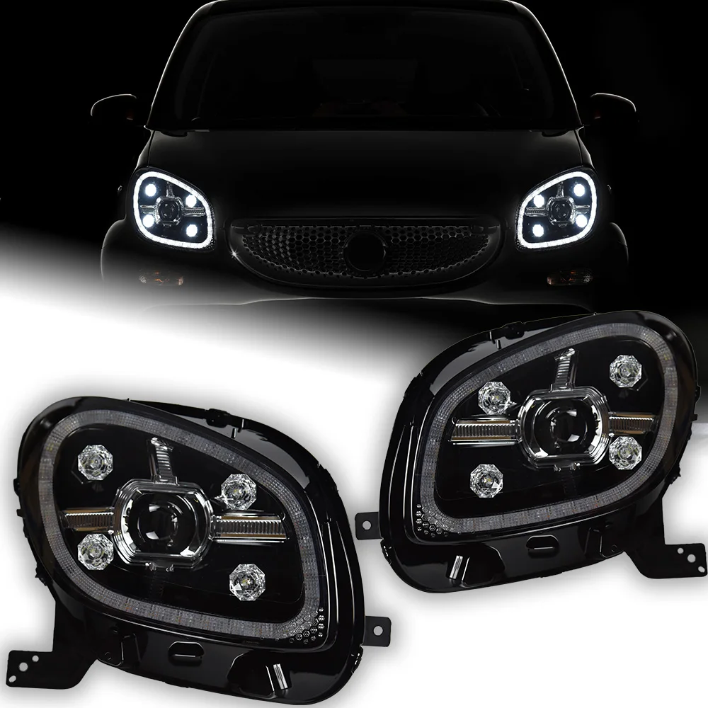 Car Lights for Smart Headlight Projector Lens 2014-2020 W453 Dynamic Signal Head Lamp LED Headlights Drl Automotive Accessories