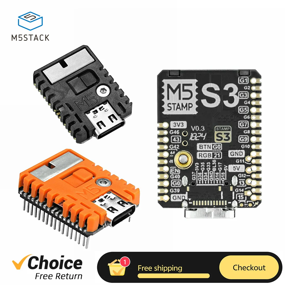 M5Stack StampS3A ESP32-S3FN8 Flash 8MB Wi-Fi Replacement Accessory Intelligent IoT devices for Cardputer StamPLC Dial StampFly