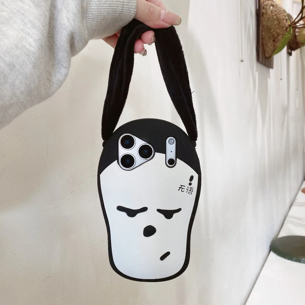 Adorable Dog Phone Case with Hand Strap for iPhone 13 14 15 16 17 Pro Max Plus, Cute Animal Design