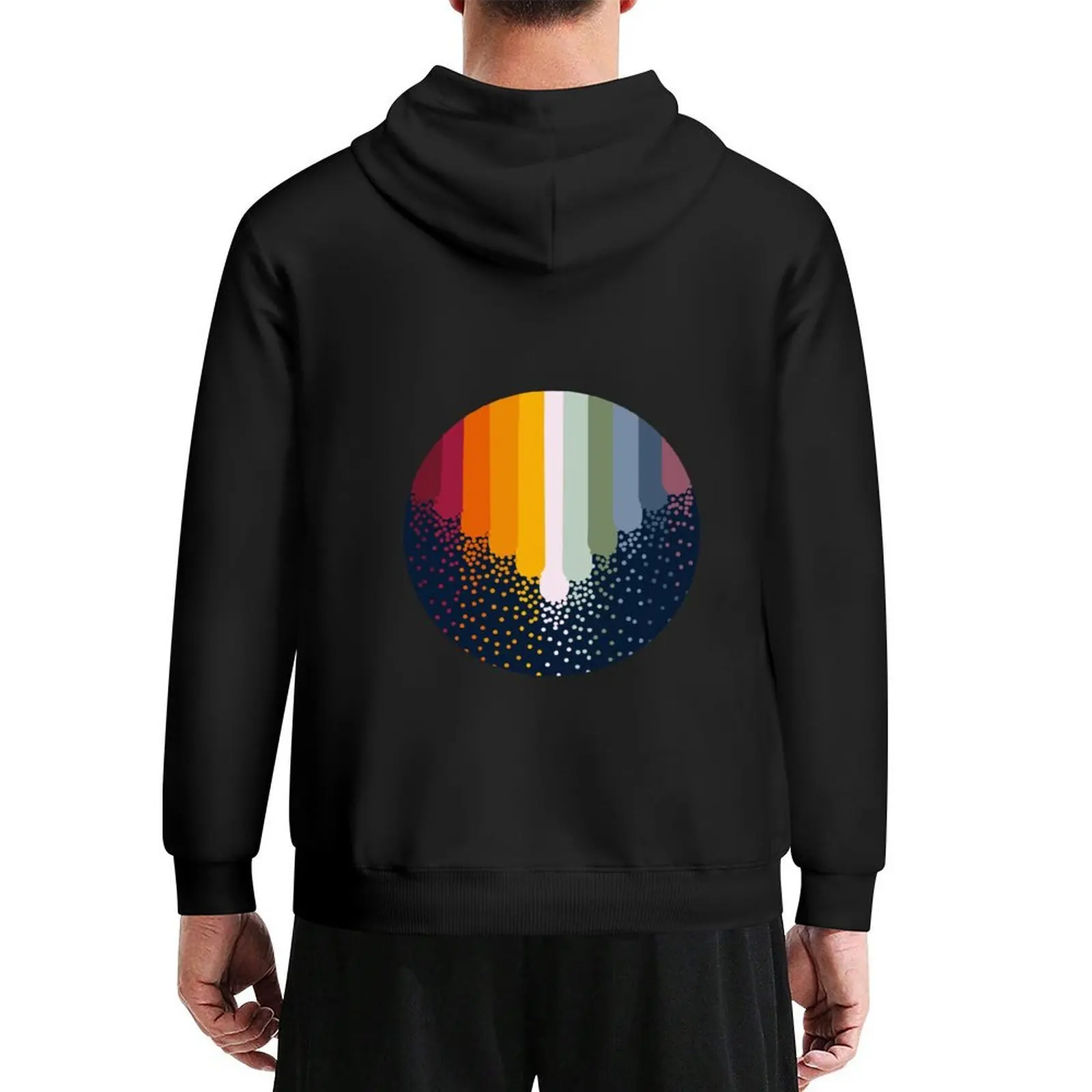 

Dripping Line Dots in a Circle Hoodie clothes for men men's sweat-shirt anime clothes korean autumn clothes hoodie men