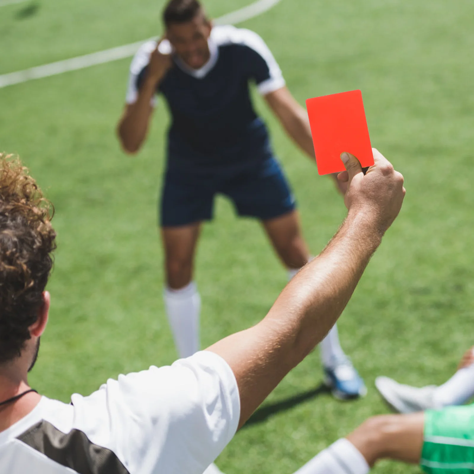 

Lasso Red and Yellow Card Whistle Set Football Referee Cards Nail Plastic Child