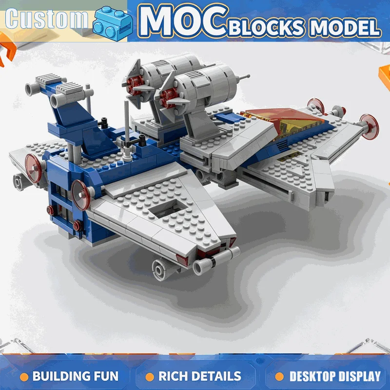 1184 PCS Retro Space Patrol Vehicle Building Blocks Sci Fi Explorer Craft Model DIY Assembly Creative Collection Display