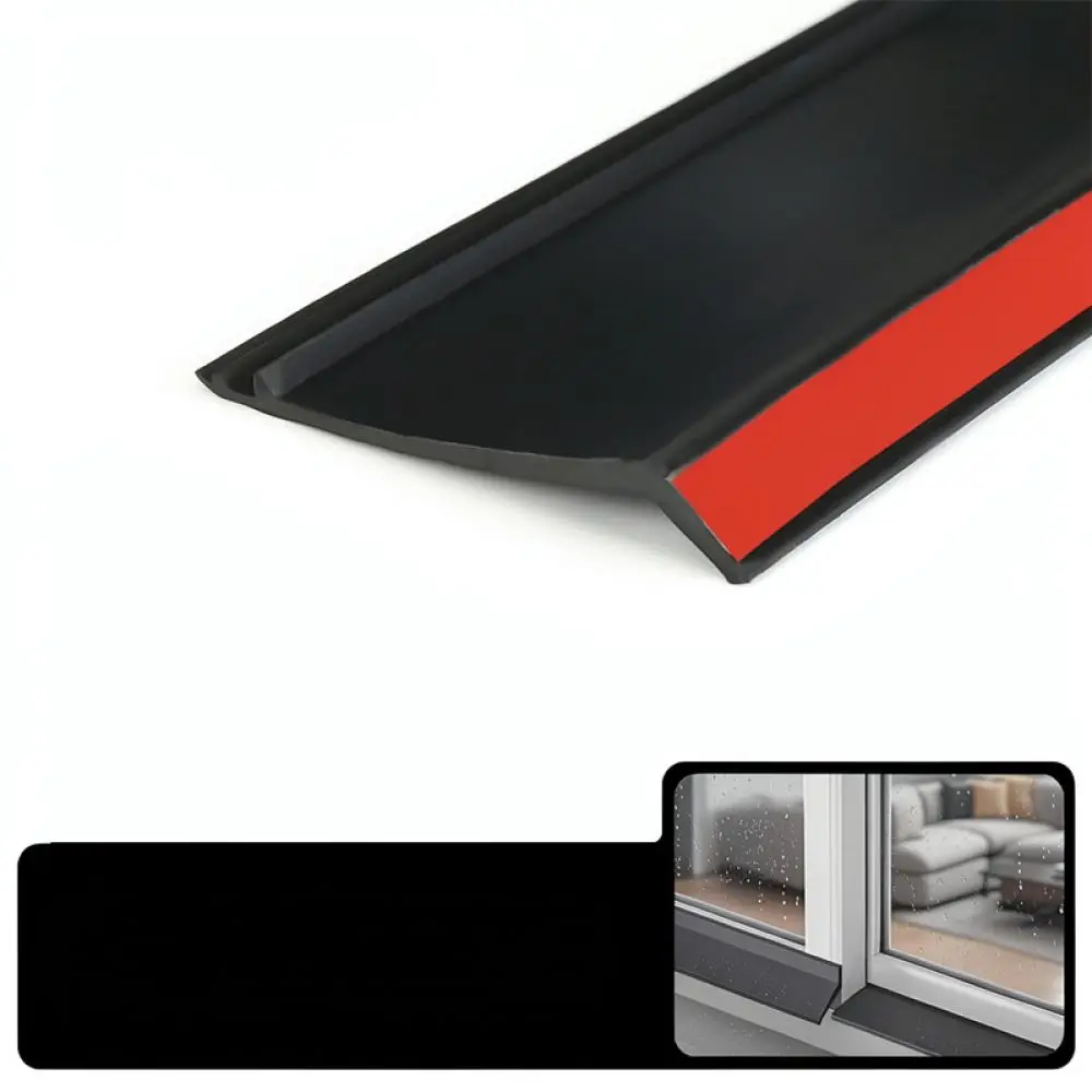 Aluminum Alloy Rain Guard For Sliding Window Sill Water Stopper Sealing Strip Weatherproof Barrier Hardware