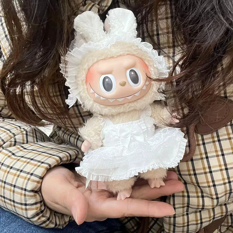 17cm Śliczne Mini Pluszowe Ubranka Dla Lalek Akcesoria Dla Korea Kpop Exo Labubu Idol Lalki Sweter Bluza Odzież DIY Prezent Dla Dziecka